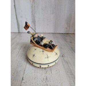 Williraye Studio jingle Bell windup‎ letting Xmas home decor figure